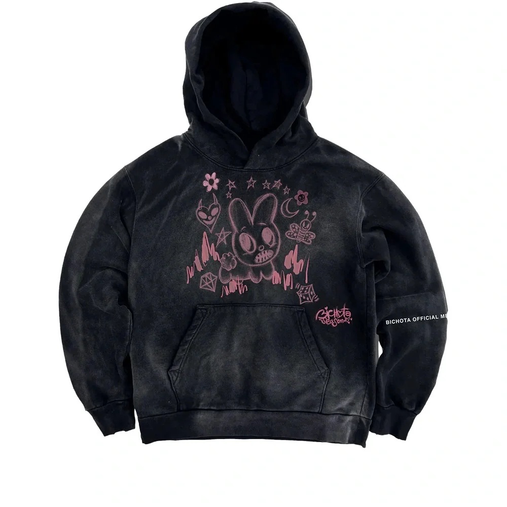 Karol G Bichota Season Bunny Washed Black Hoodie - Picture 7 of 7